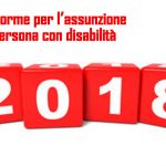 2018 norme assunzione persone con disabilità